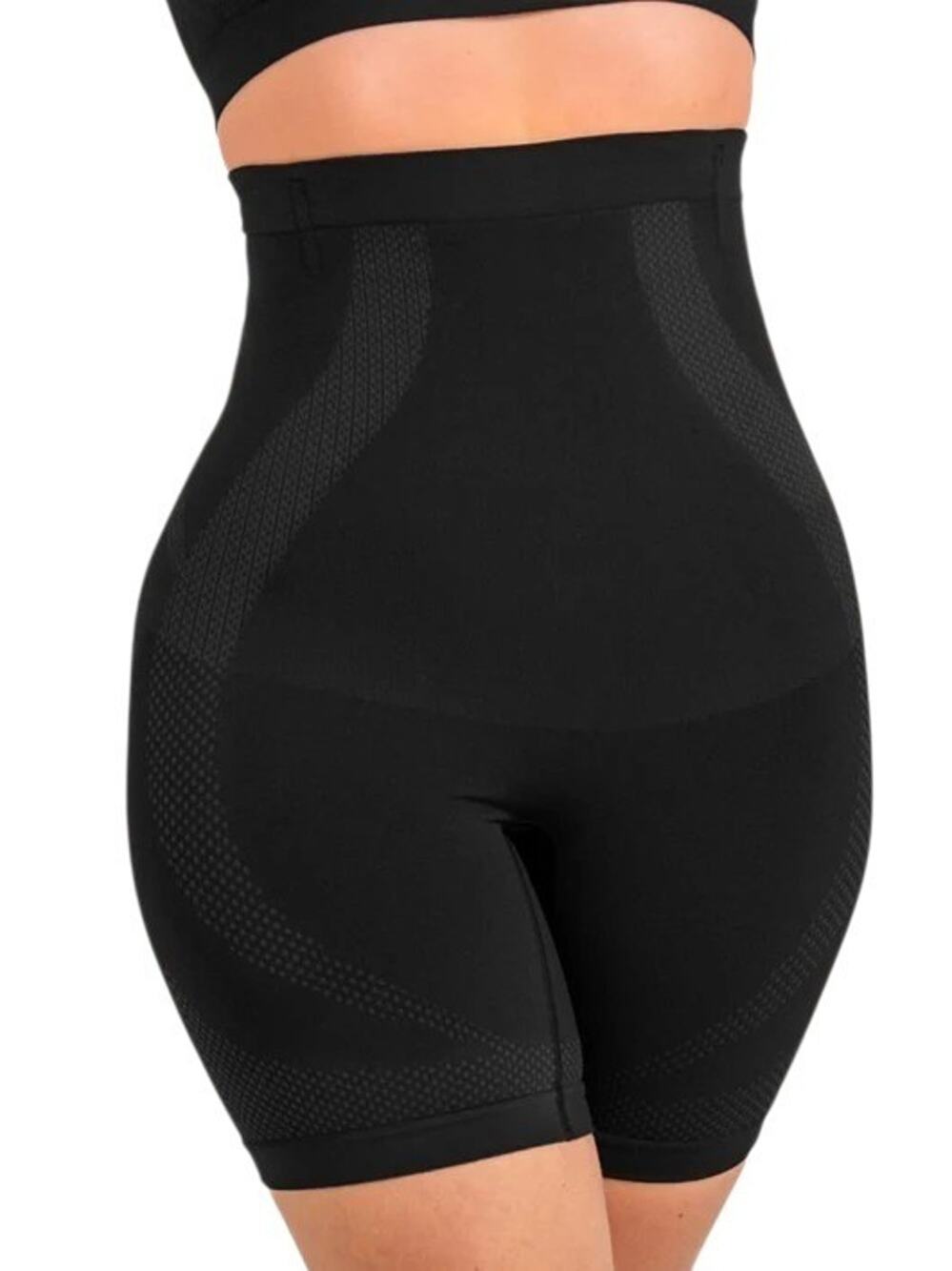 Shapermint Empower Jacquard High Waisted Shaper Shorts Size XL 2XL Black